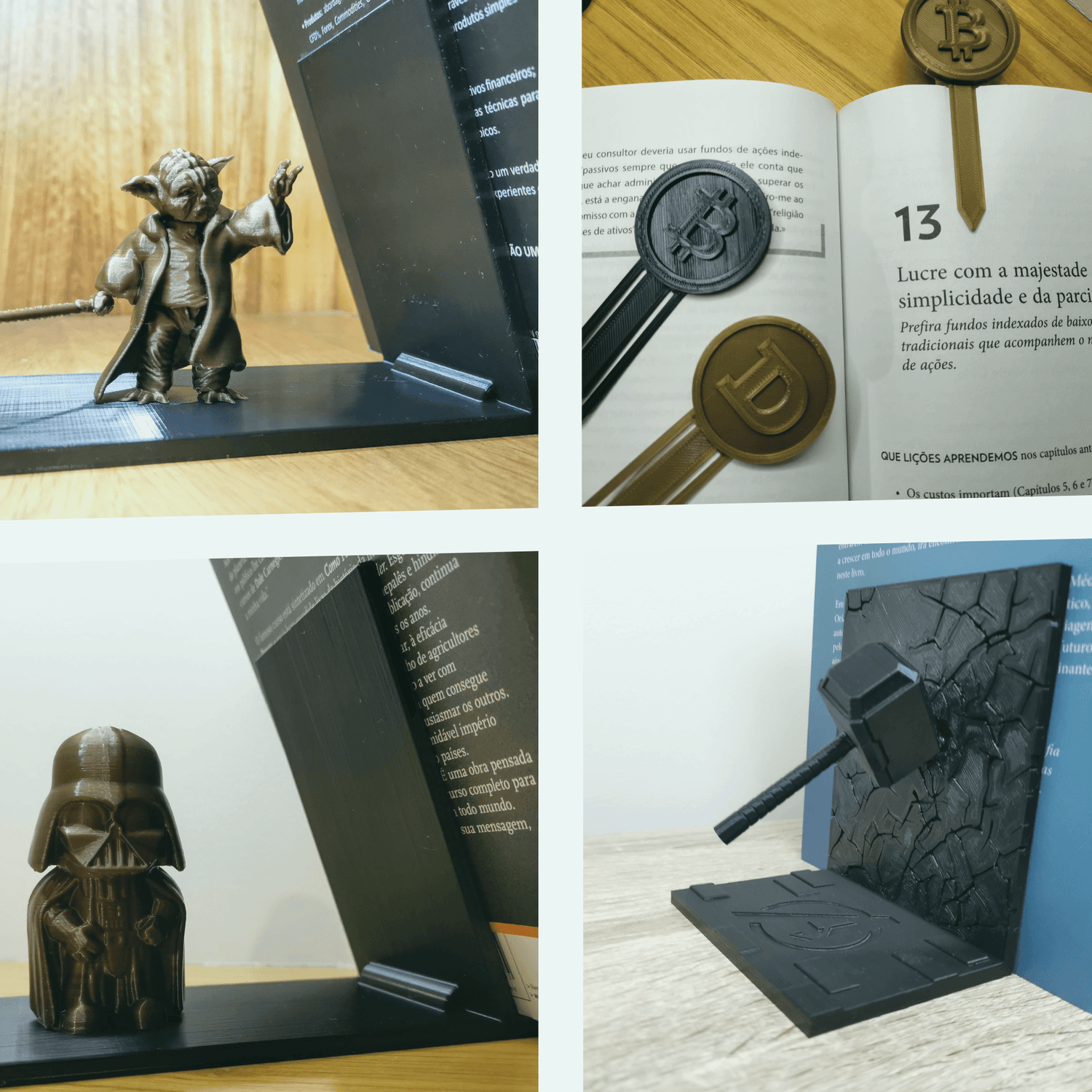 MoonFlier Book Lovers, Yoda Bookend, Thor Bookend