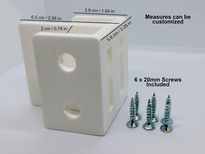 Double Laptop Holder Mount for Desk Dimensions and Screws