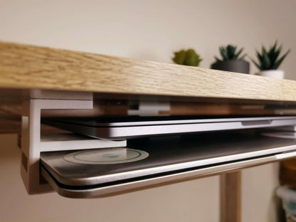 Modern Simplistic Office with Double Laptop Holder Mount for Desk