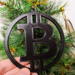 Cryptocurrency Xmas Ornaments Bitcoin Black