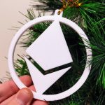 Cryptocurrency Xmas Ornaments Ethereum White